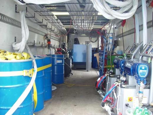 Sch�umanlage Reactor in LKW eingebaut: Isopol